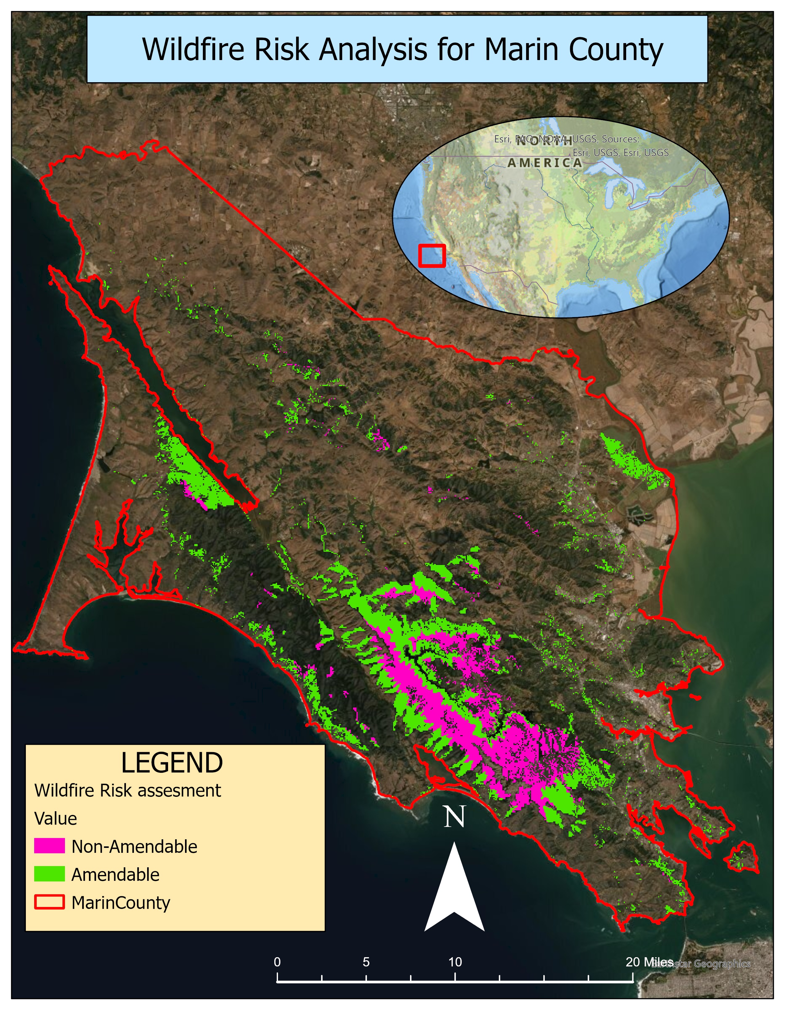 Wildfire Risk Analysis Map